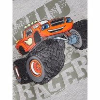 NAME IT Monstertruck Bluse Nicolas Grey Melange